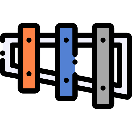 木琴 Detailed Rounded Lineal color icon
