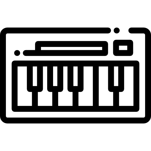 피아노 Detailed Rounded Lineal icon
