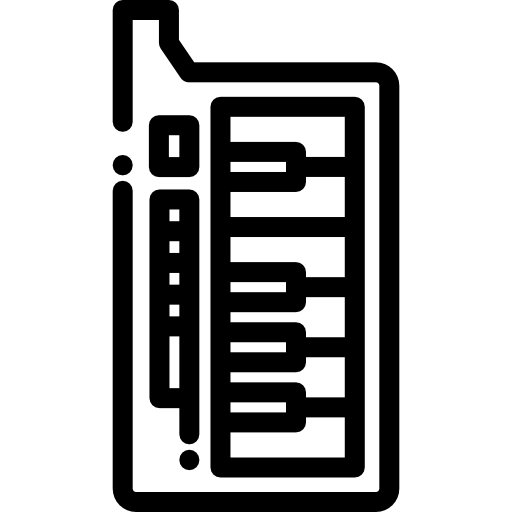 피아노 Detailed Rounded Lineal icon