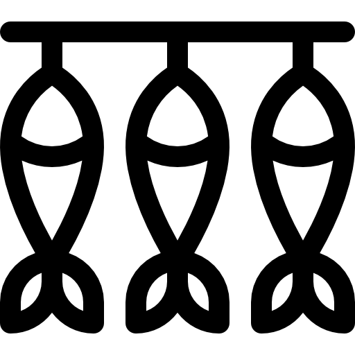 말린 생선 Basic Rounded Lineal icon