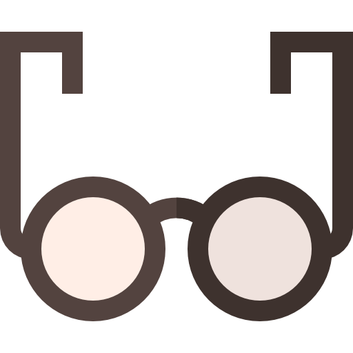 Glasses Basic Straight Flat icon