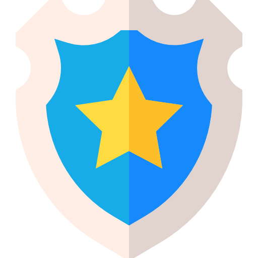 distintivo della polizia Basic Straight Flat icona