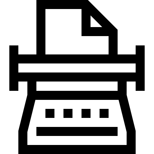 schreibmaschine Basic Straight Lineal icon