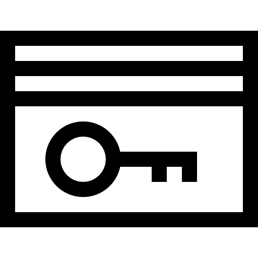 schlüsselkarte Basic Straight Lineal icon