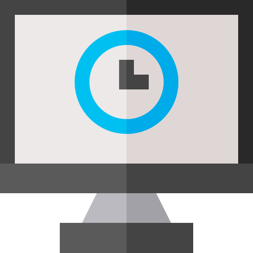 computer Basic Straight Flat icona