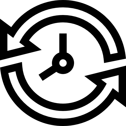 temps Basic Straight Lineal Icône