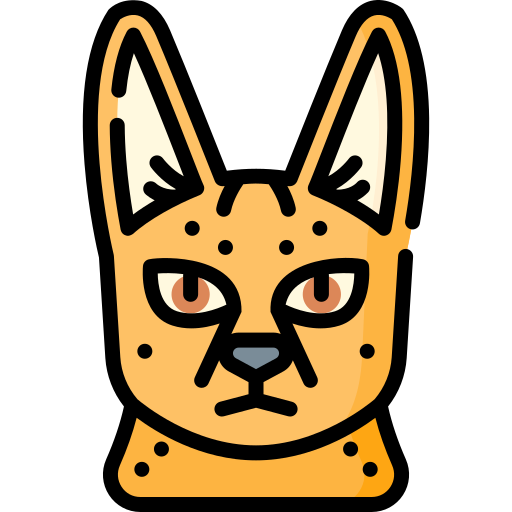 gatto della savana Special Lineal color icona