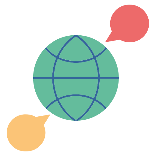 globalna komunikacja Generic color fill ikona