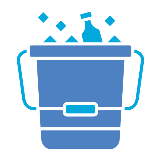Ice Bucket Generic color fill icon