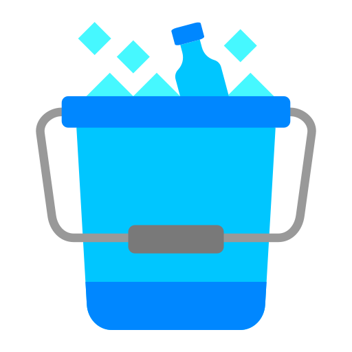 Ice Bucket Generic color fill icon