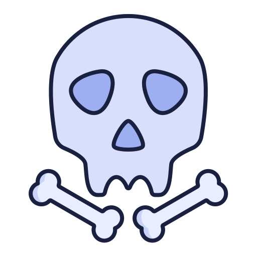 calavera y huesos Generic Outline Color icono