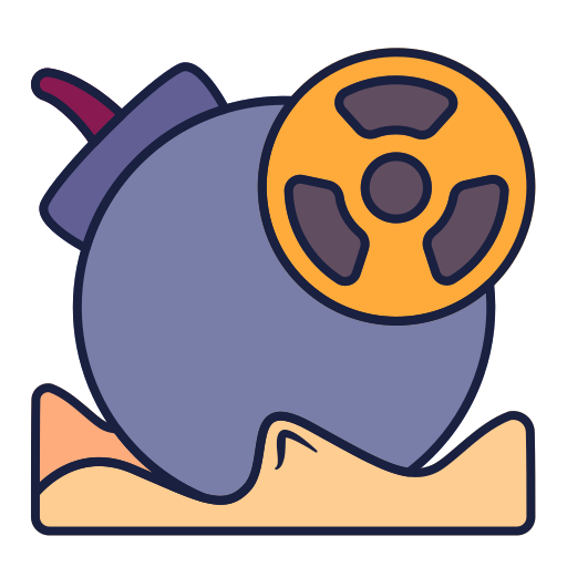 Nuclear Bomb Generic Outline Color icon