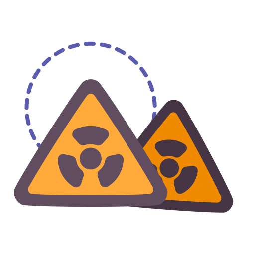 zagrożenie nuklearne Generic Flat ikona