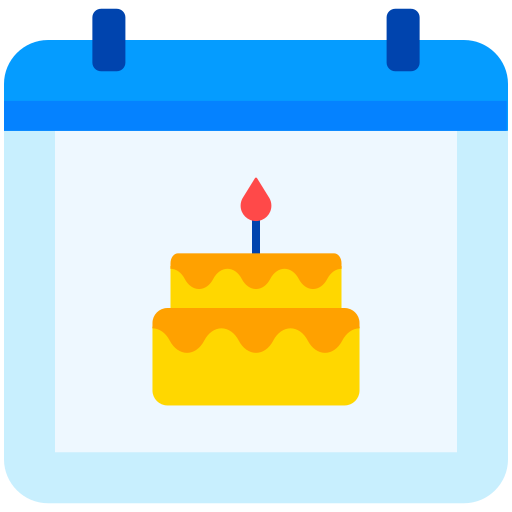 День рождения Generic color fill иконка