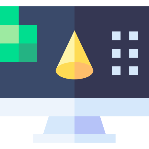3d-programmierung Basic Straight Flat icon