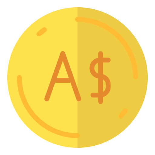 Австралийский доллар Generic color fill иконка