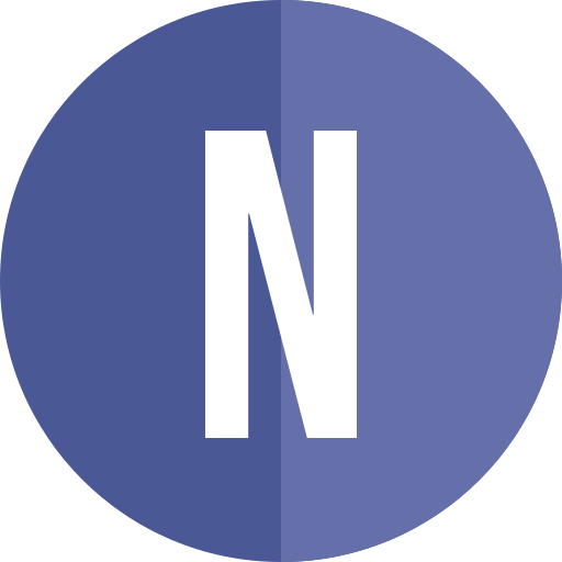 buchstabe n. Generic color fill icon