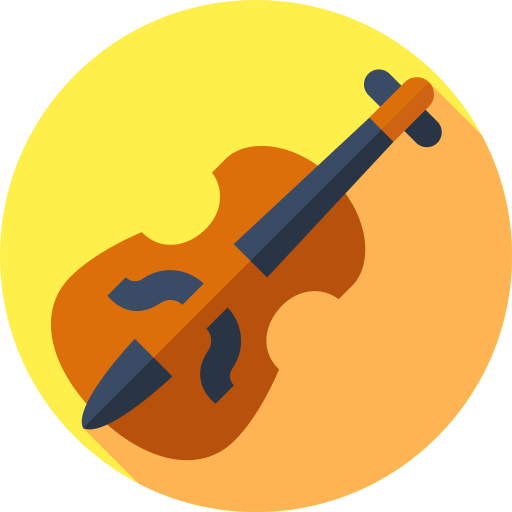 바이올린 Flat Circular Flat icon