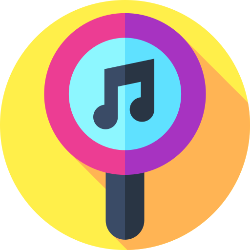 nota musical Flat Circular Flat icono
