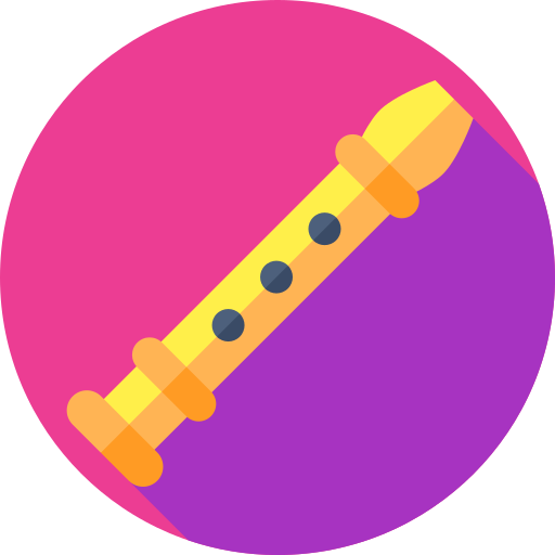 Flute Flat Circular Flat icon