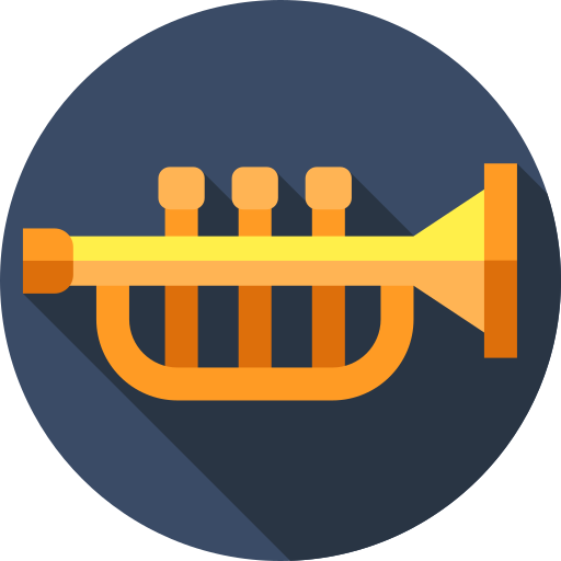 Trumpet Flat Circular Flat icon