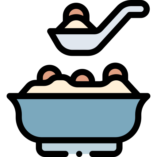 Суп из снежных грибов Detailed Rounded Lineal color иконка