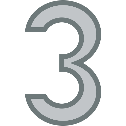 番号 3 Generic color lineal-color icon