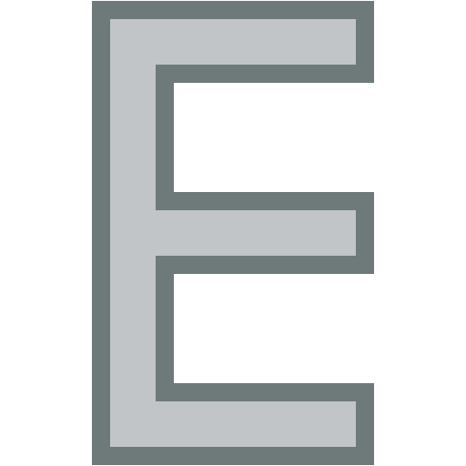 lettera e Generic color lineal-color icona