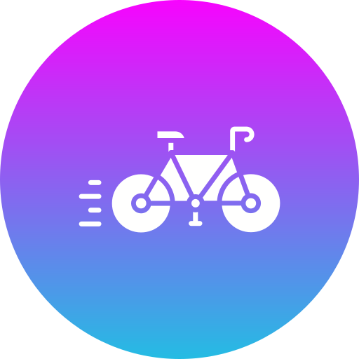кататься на велосипеде Generic gradient fill иконка