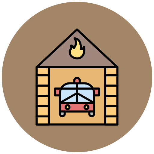 estación de bomberos Generic color lineal-color icono