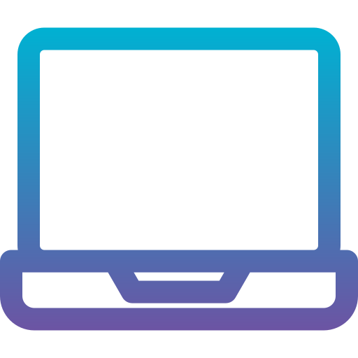 ordenador portátil Generic gradient outline icono