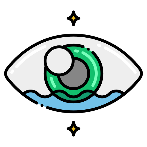 waterig oog Generic color lineal-color icoon