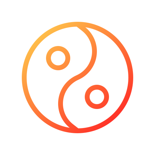 yin yang Generic gradient outline icoon