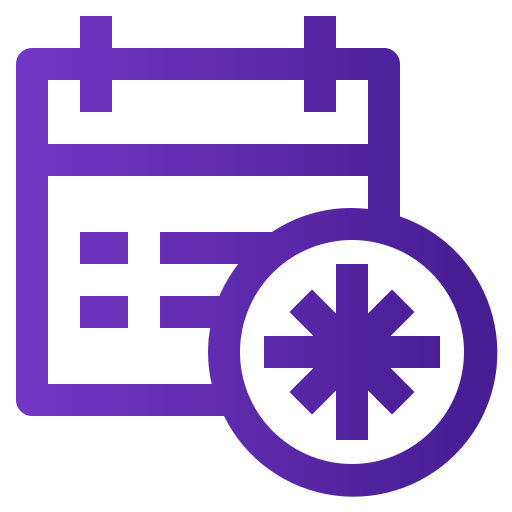 calendrier Generic gradient outline Icône