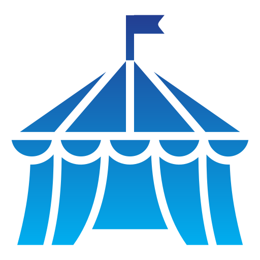 tenda da circo Generic gradient fill icona