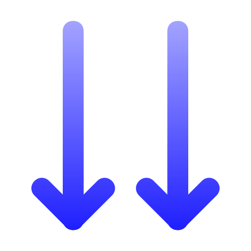 Down arrow Generic Gradient icon