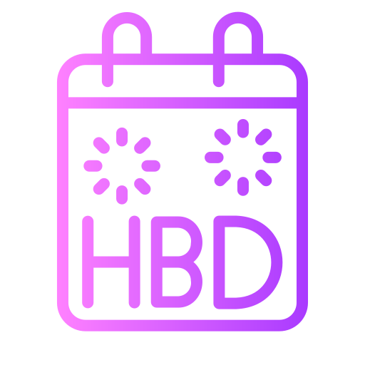 Happy Birthday Generic gradient outline icon
