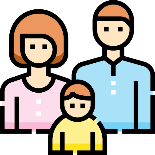 familie Detailed Straight Lineal color icon