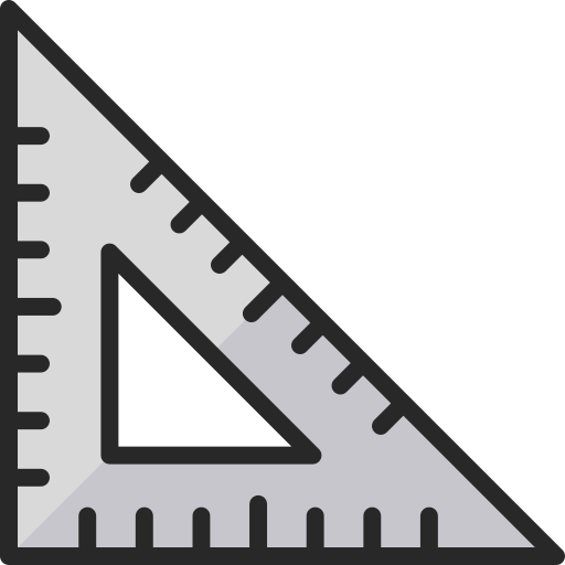 righello triangolare Generic Outline Color icona