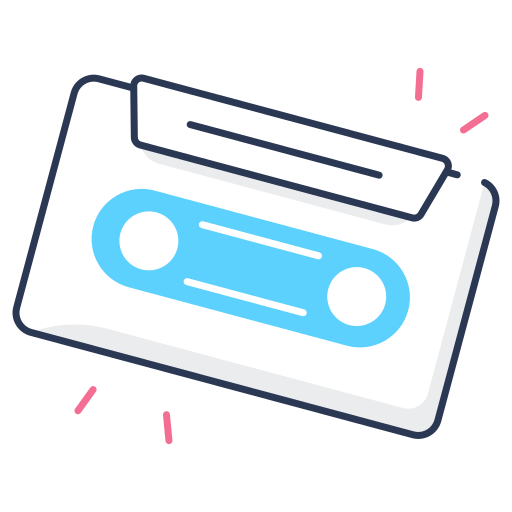 Cassette tape  Generic color fill icon