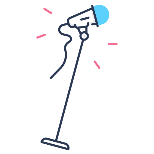 Mic stand Generic color fill icon