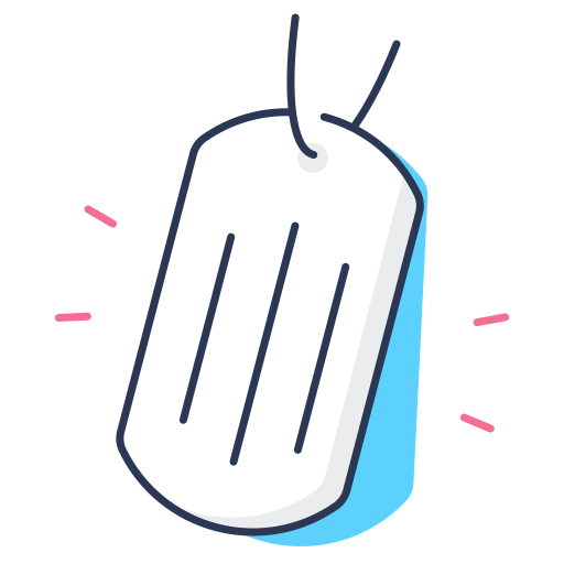 Dog tag Generic color fill icon