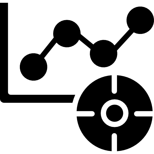 折れ線グラフ Kiranshastry Solid icon