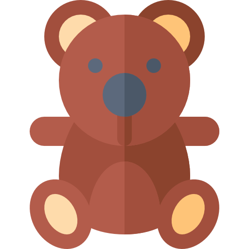 urso teddy Basic Rounded Flat Ícone