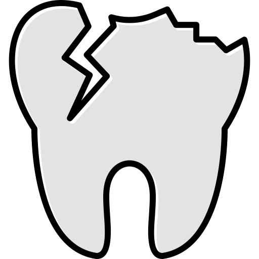 dente rotto Generic color fill icona