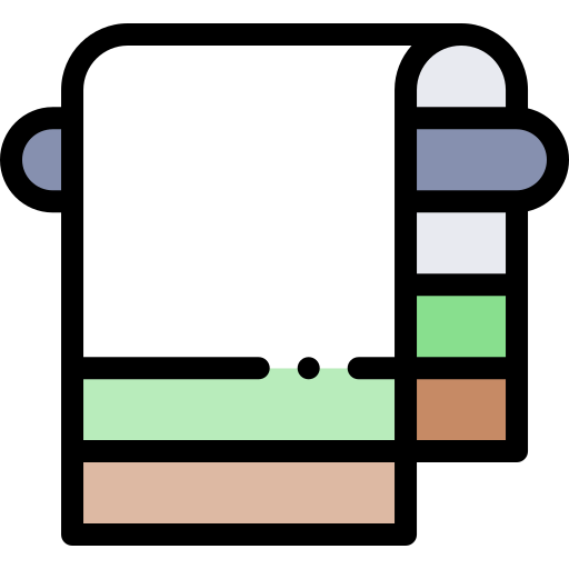 Полотенце Detailed Rounded Lineal color иконка