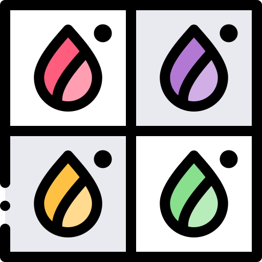 물든 색 Detailed Rounded Lineal color icon