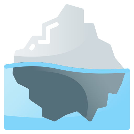 góra lodowa Generic gradient fill ikona