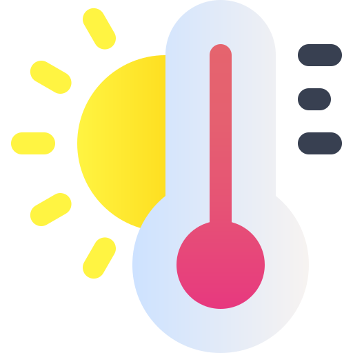 temperatura caliente Generic gradient fill icono