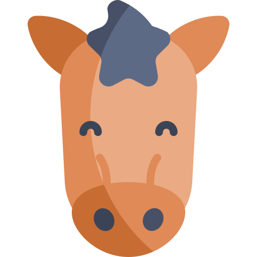 caballo Kawaii Flat icono
